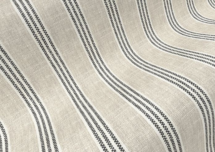 Emily Bond George Stripe Print, Charcoal - Roller Blind - Image 4